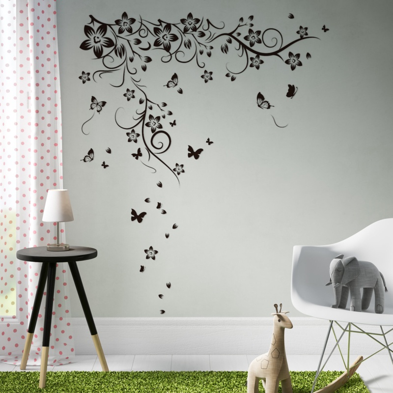 Vine and Crystals Wall Decal