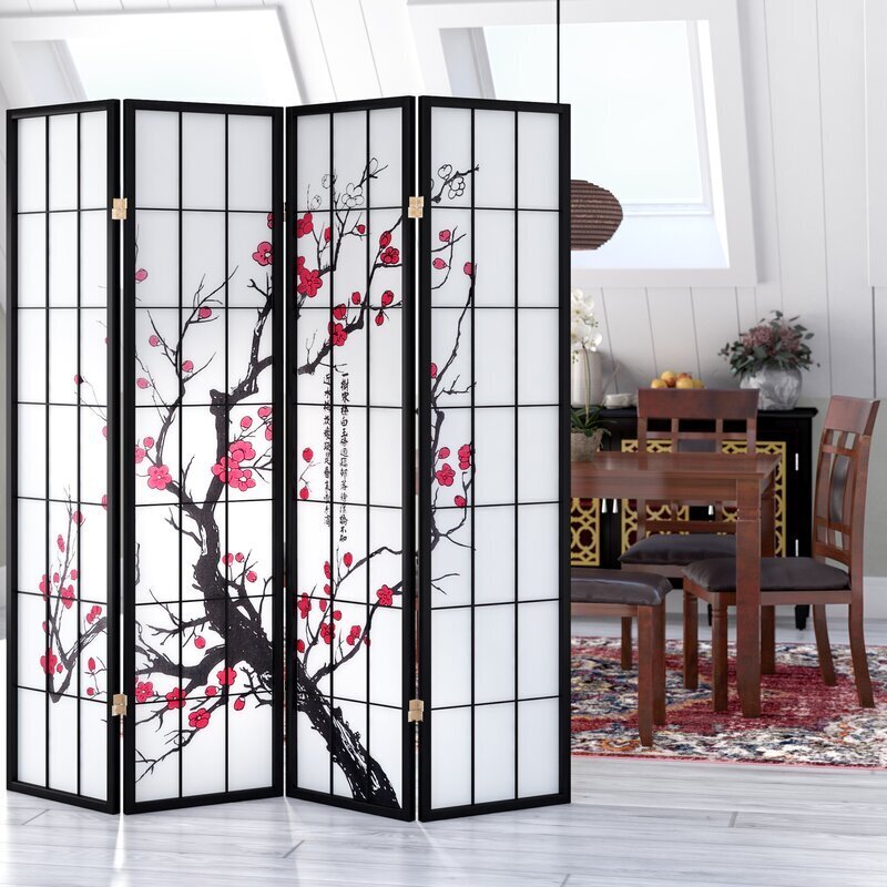 Vintage Black and White Themed Cherry Blossom Divider