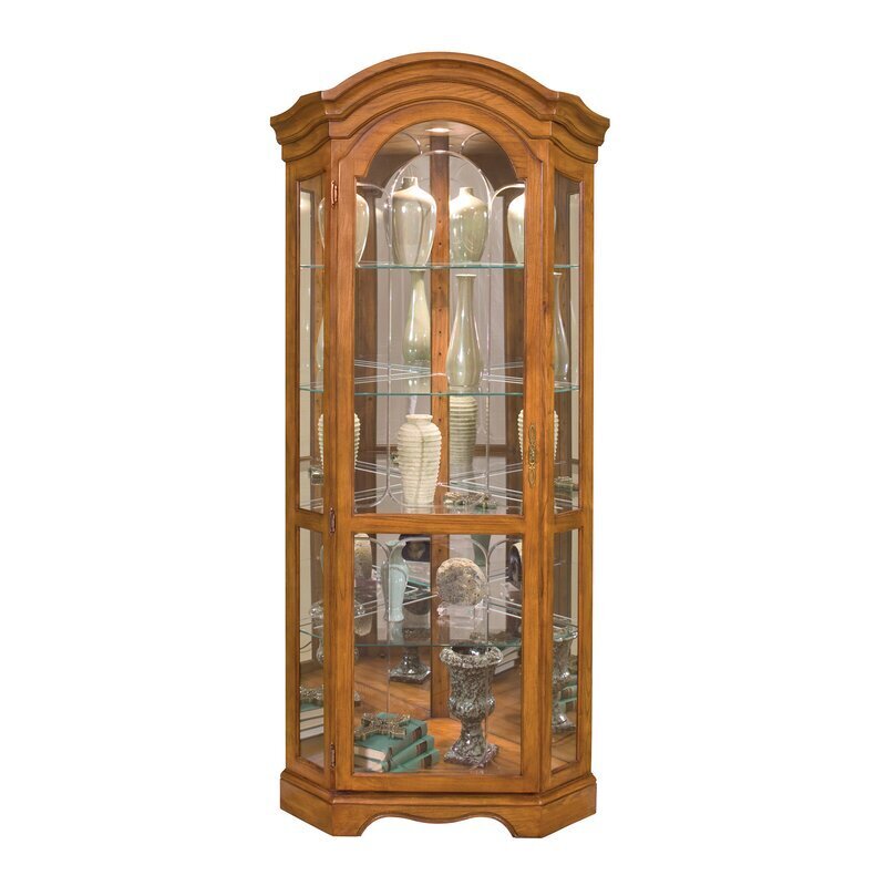 Vintage corner oak cabinet 