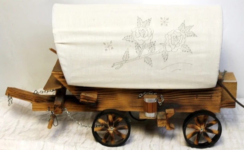 Vintage Covered Wagon Lamp