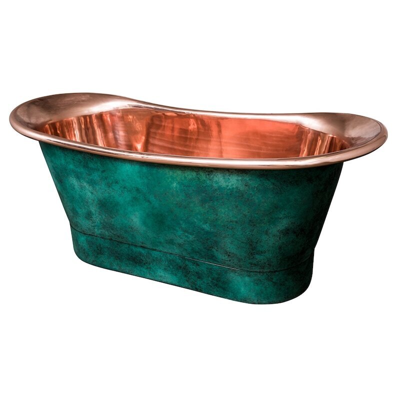 Vintage Green Colored Bathtub