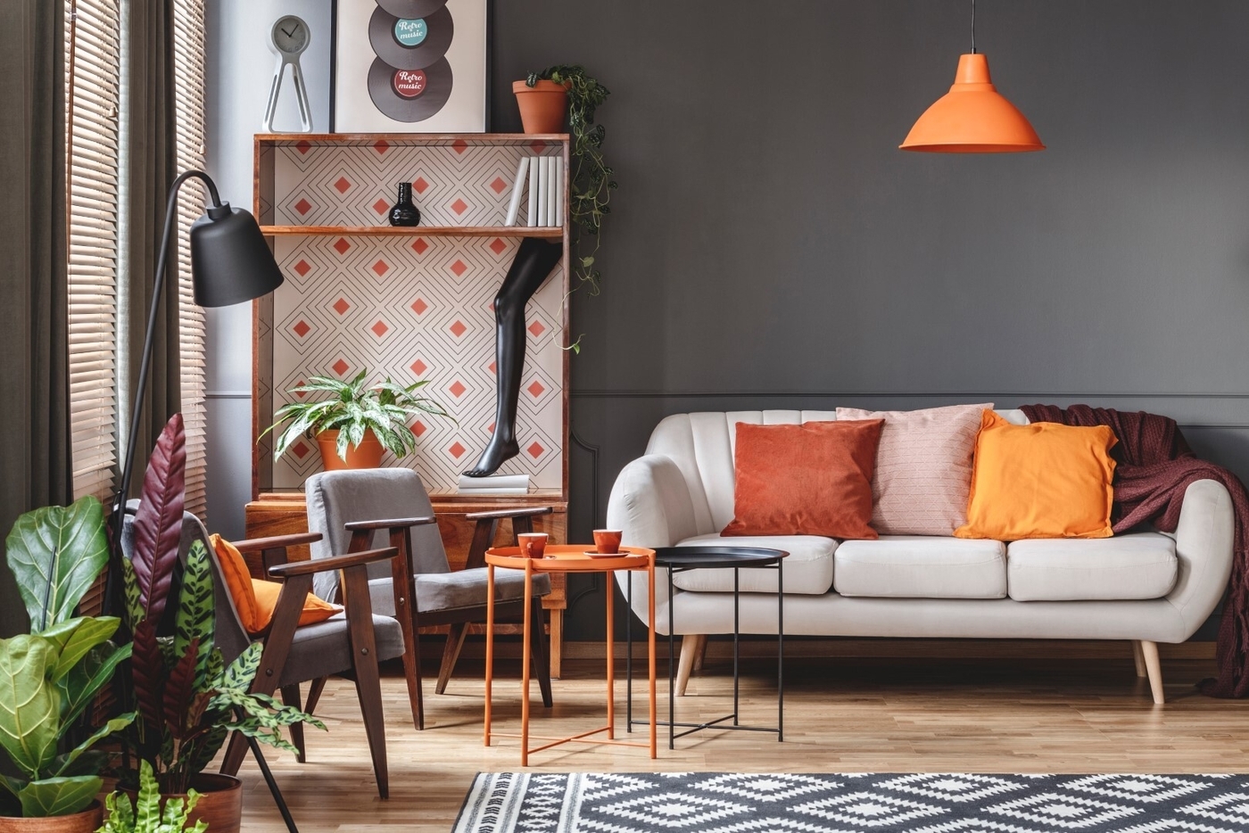 Vintage living room interior