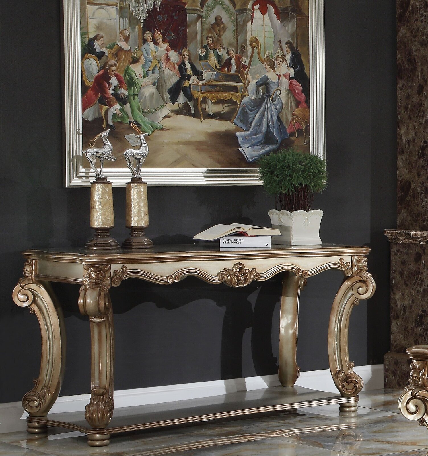 Vintage Queen Anne Console Table