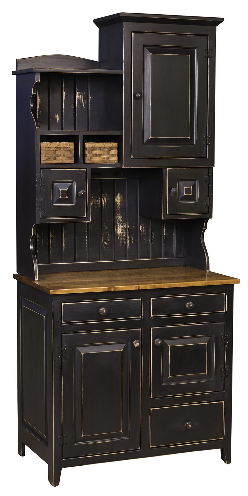 Vintage Rustic Kitchen Hutch Cabinet