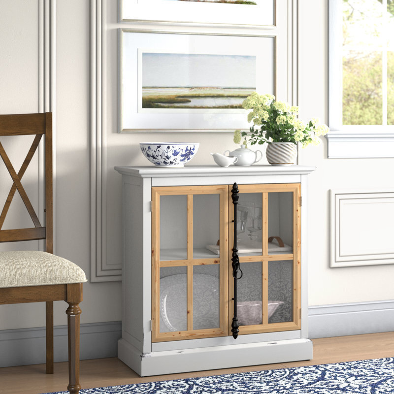 Vintage style tabletop curio cabinet