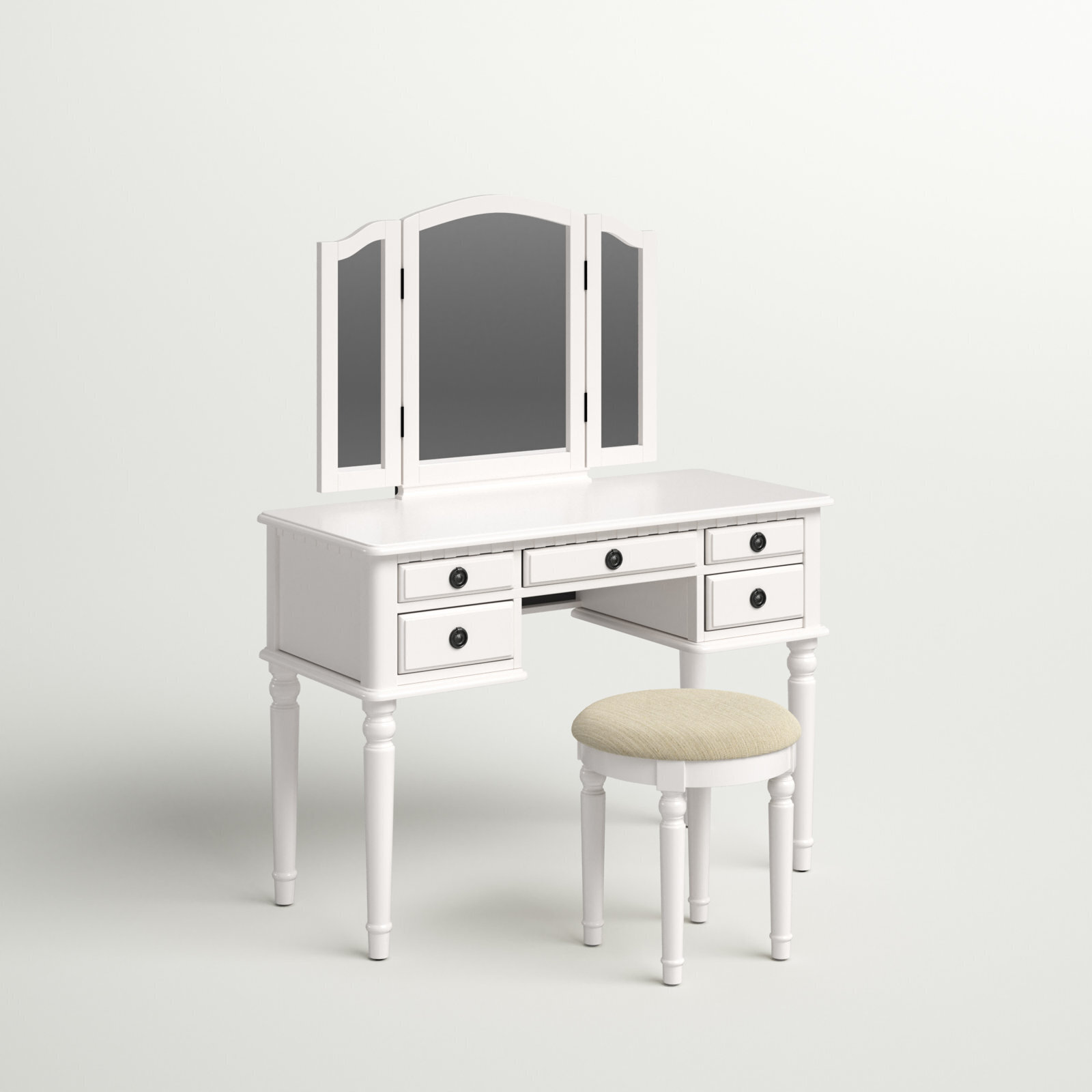Vintage Vanity Desk with Mirror