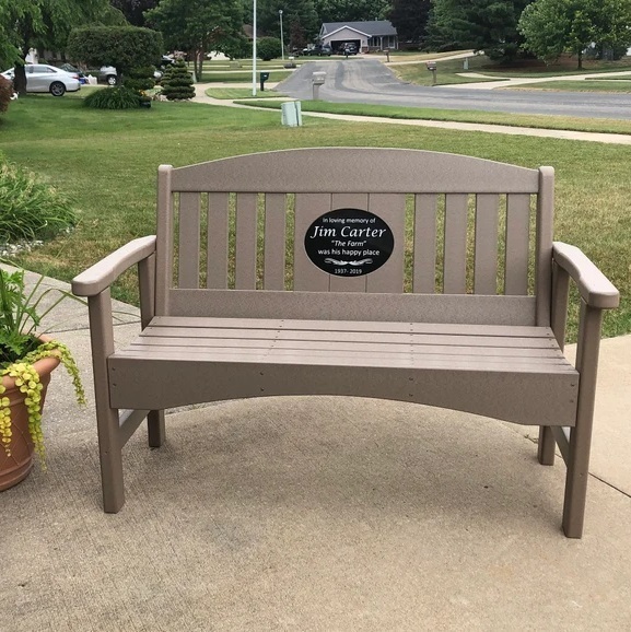 Vinyl Memorial Garden Bench