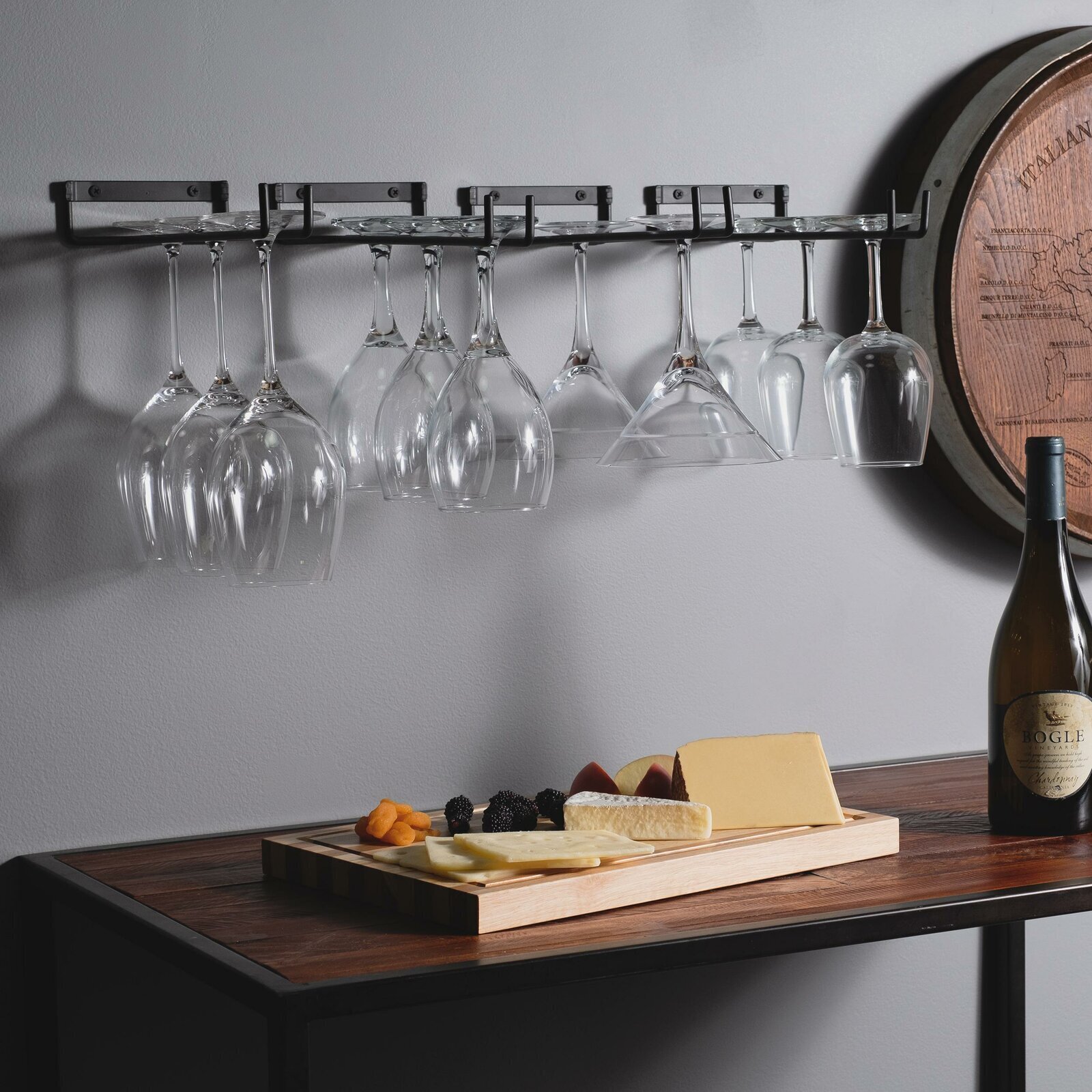 Wall Mounted Stainless Steel Wine Glass Racks