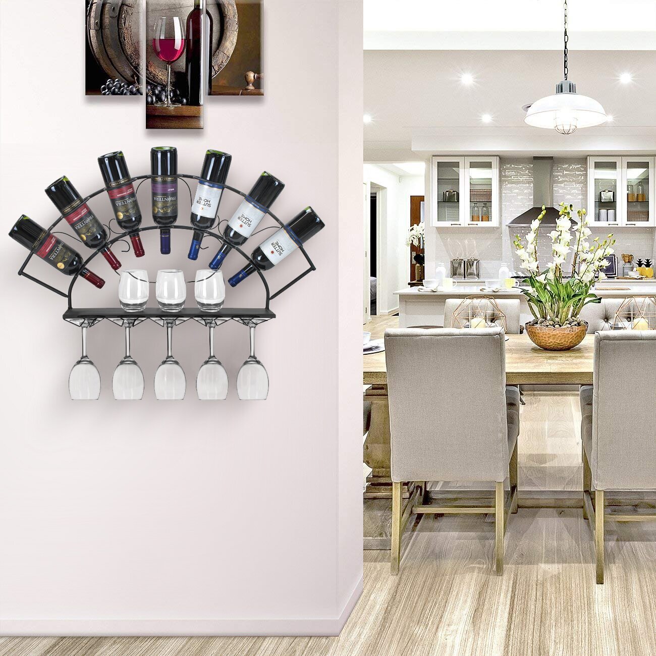 Wall Mounted Wine Glass Rack