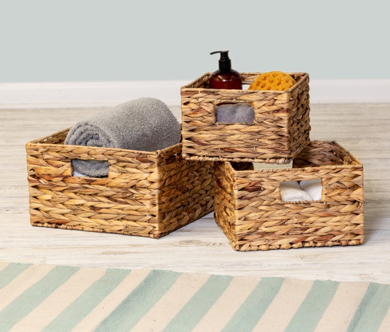 Wayfair Basics® 3 Piece Wicker/Rattan Basket Set