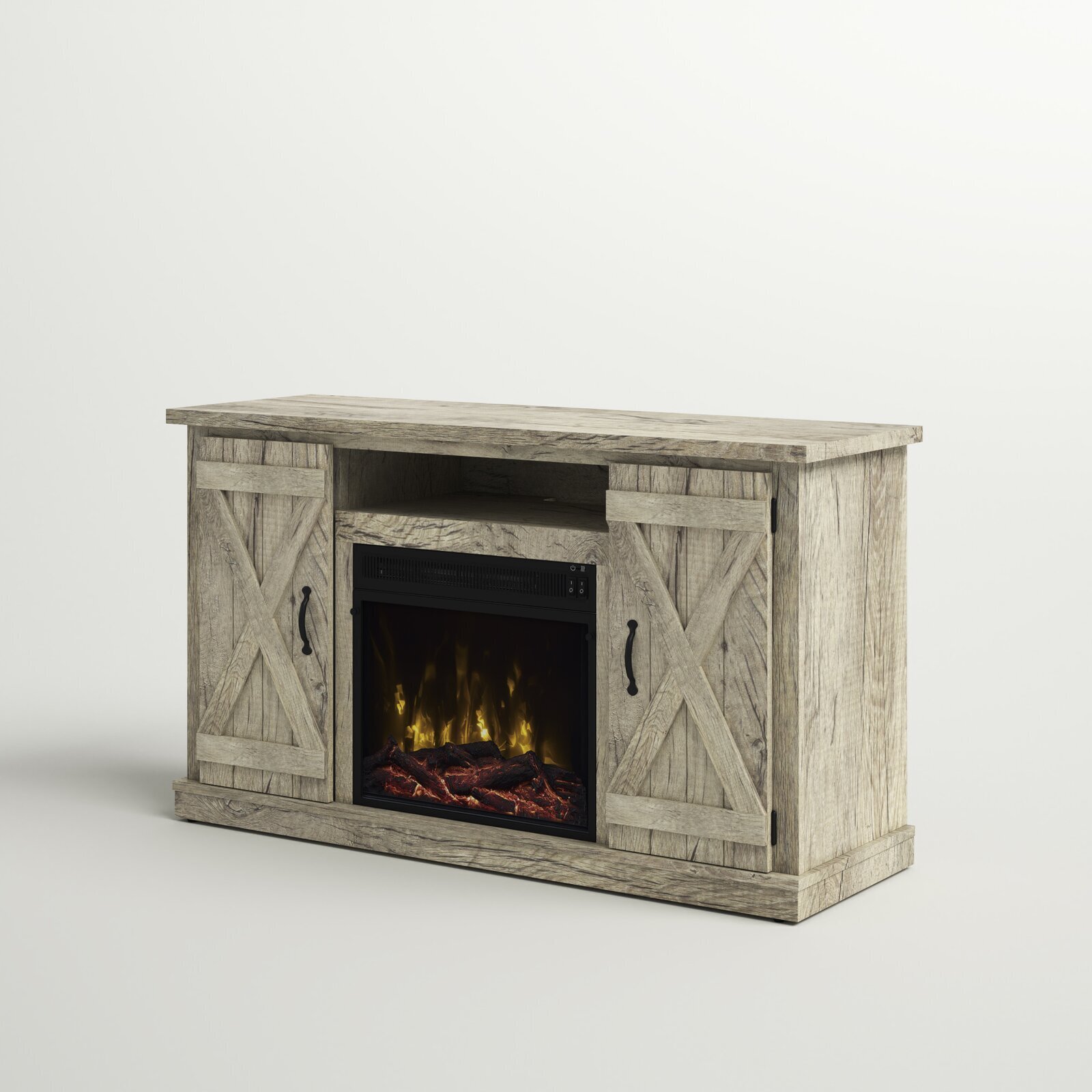 Western TV Stand with Fireplace