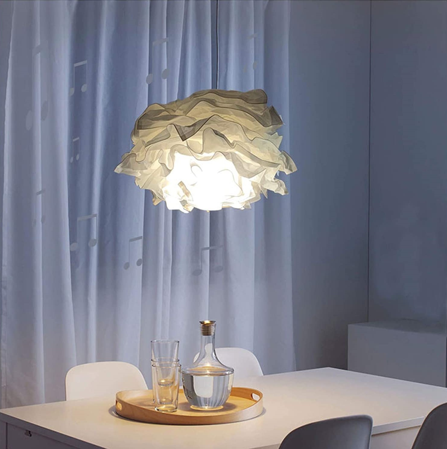 Whimsical Cloud Shaped Large Paper Pendant Light 