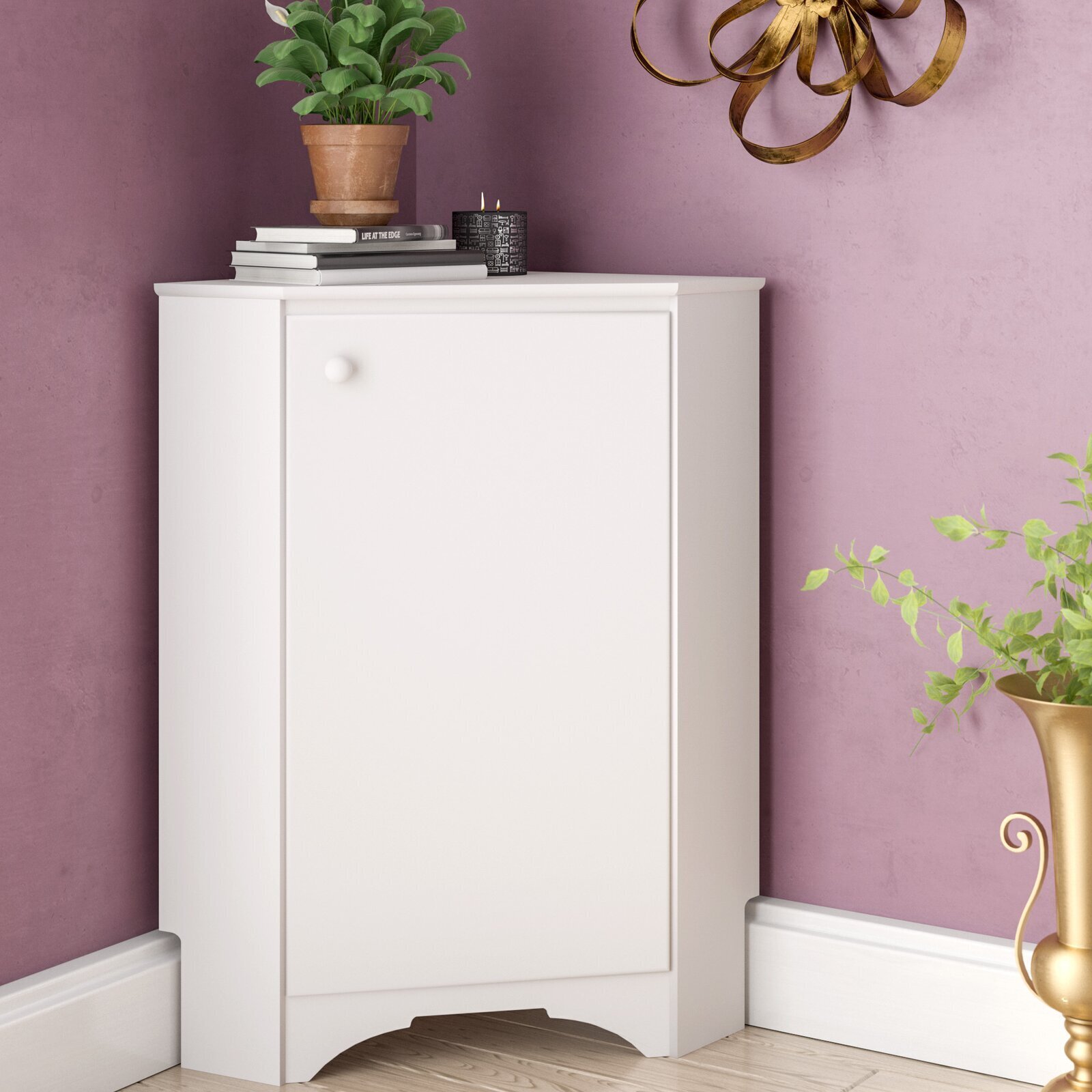White Corner Cabinet