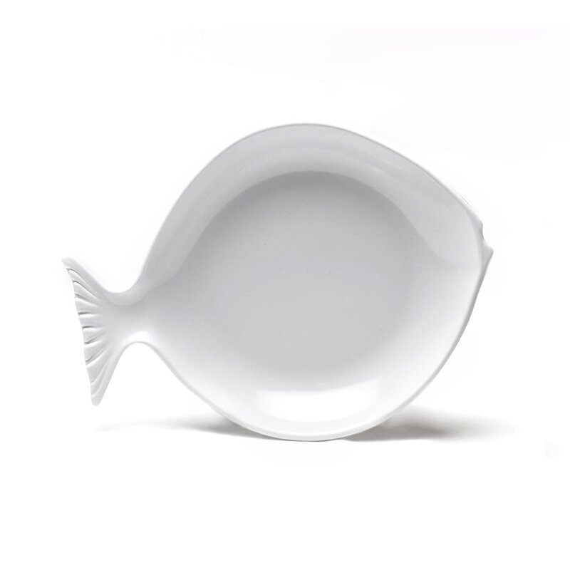 White Fish Shaped Plates