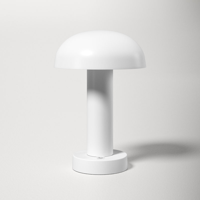 White Metal Mushroom Shade
