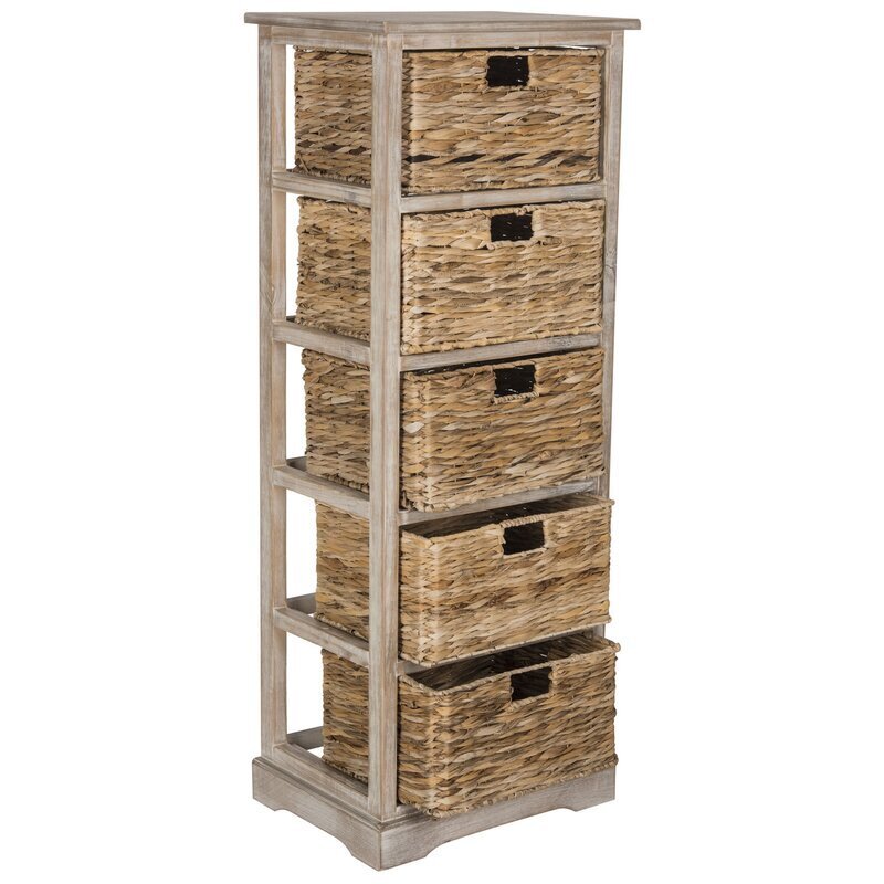 Wicker Basket Storage Tower