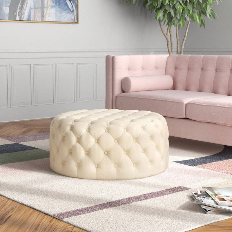 Wide Traditional Style Ottoman