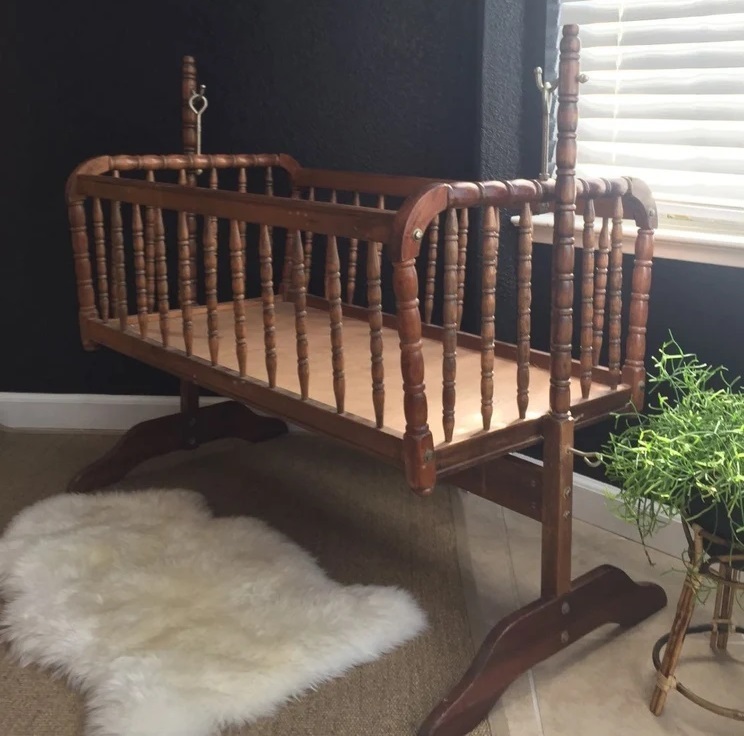 Wide Vintage Jenny Lind Cradle