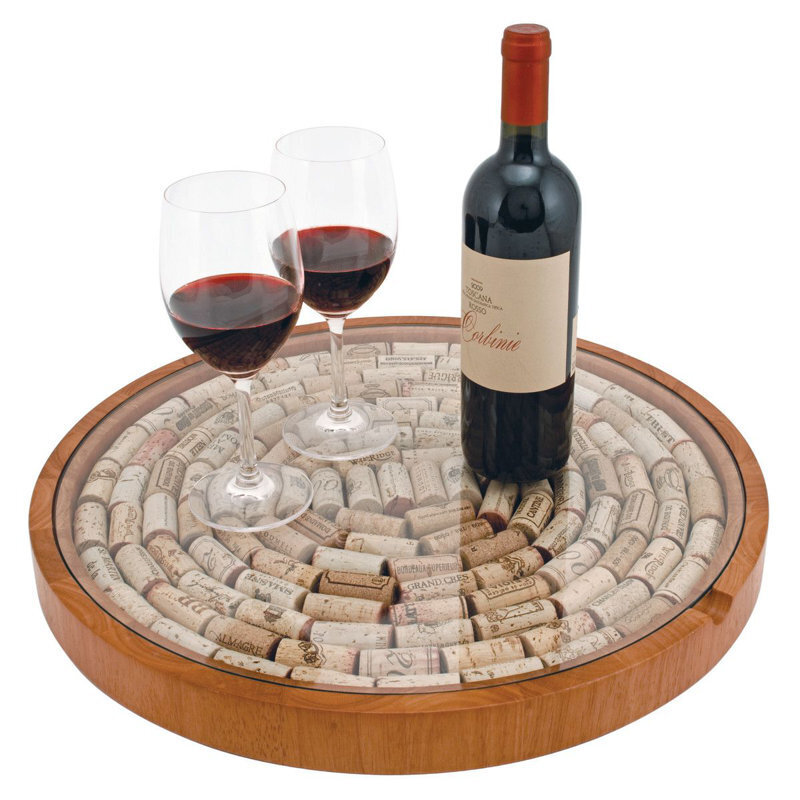 Wine Lovers Glass Lazy Susan for Table