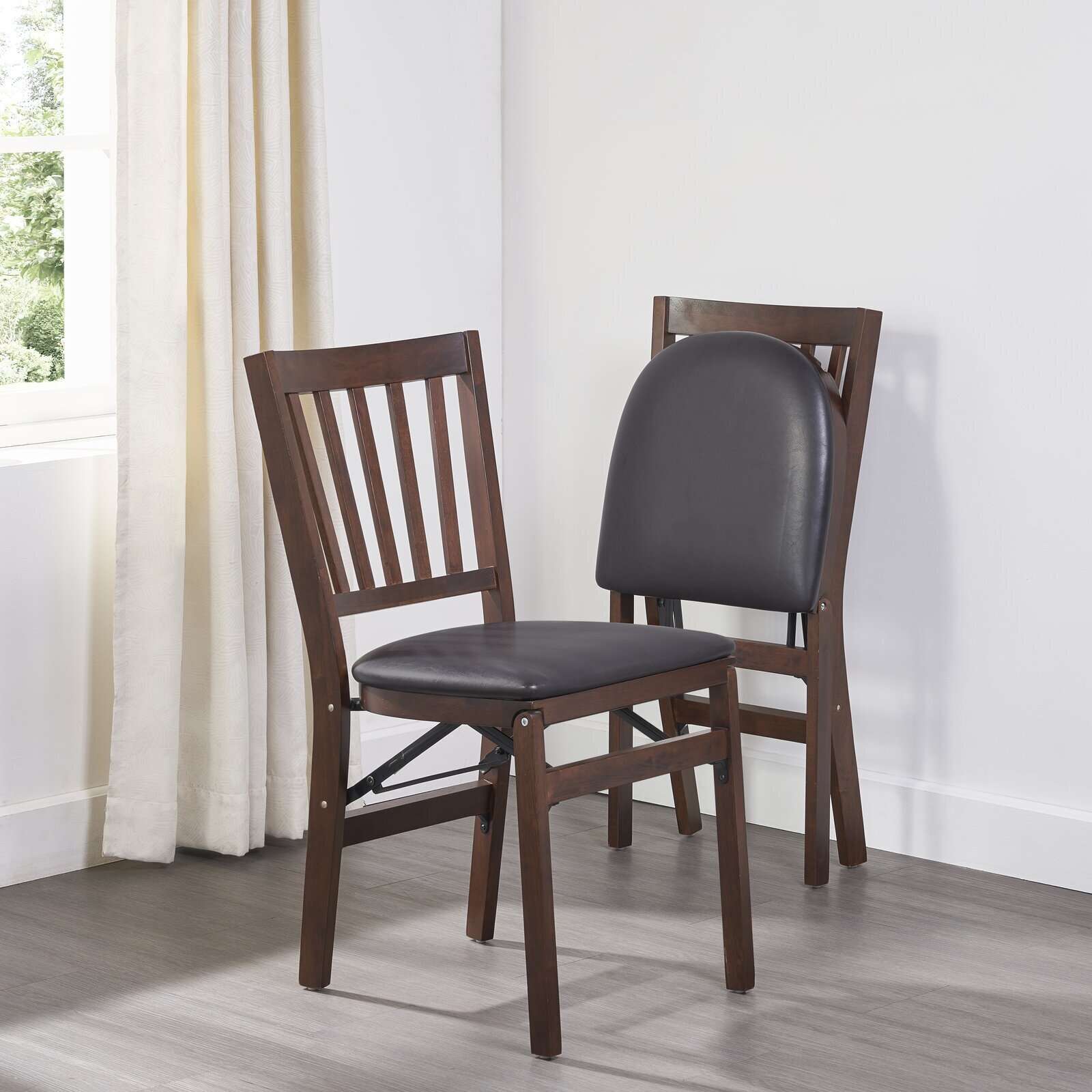 Wood and Foam Folding Chair