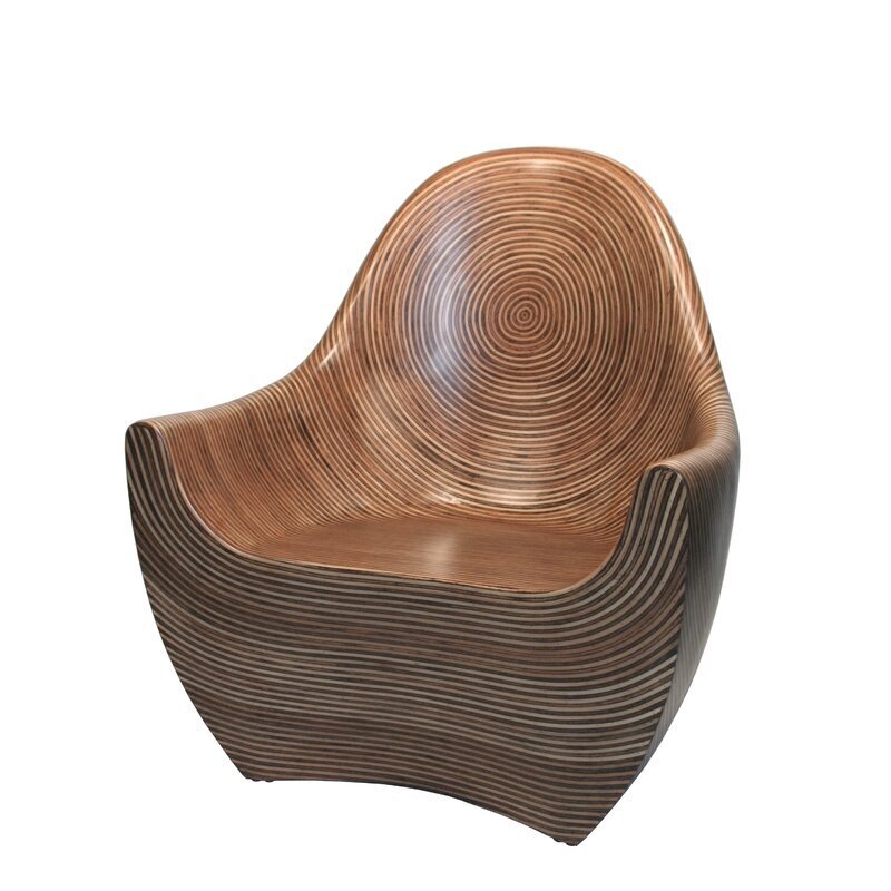 Wood Unusual Accent Chair