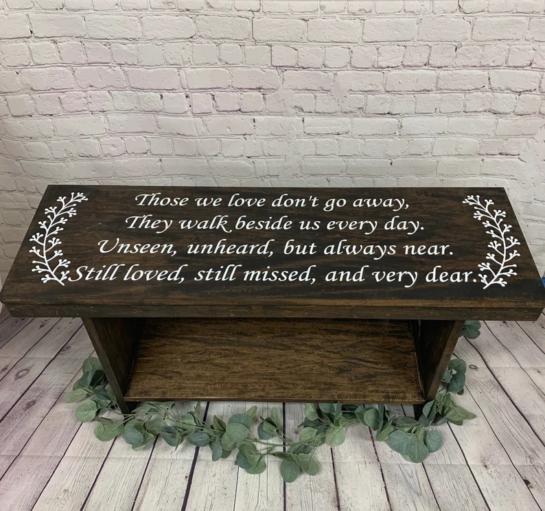 Wooden Memorial Garden Bench