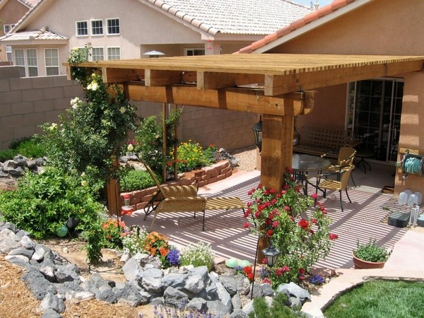 Wooden Pergola Backyard Idea