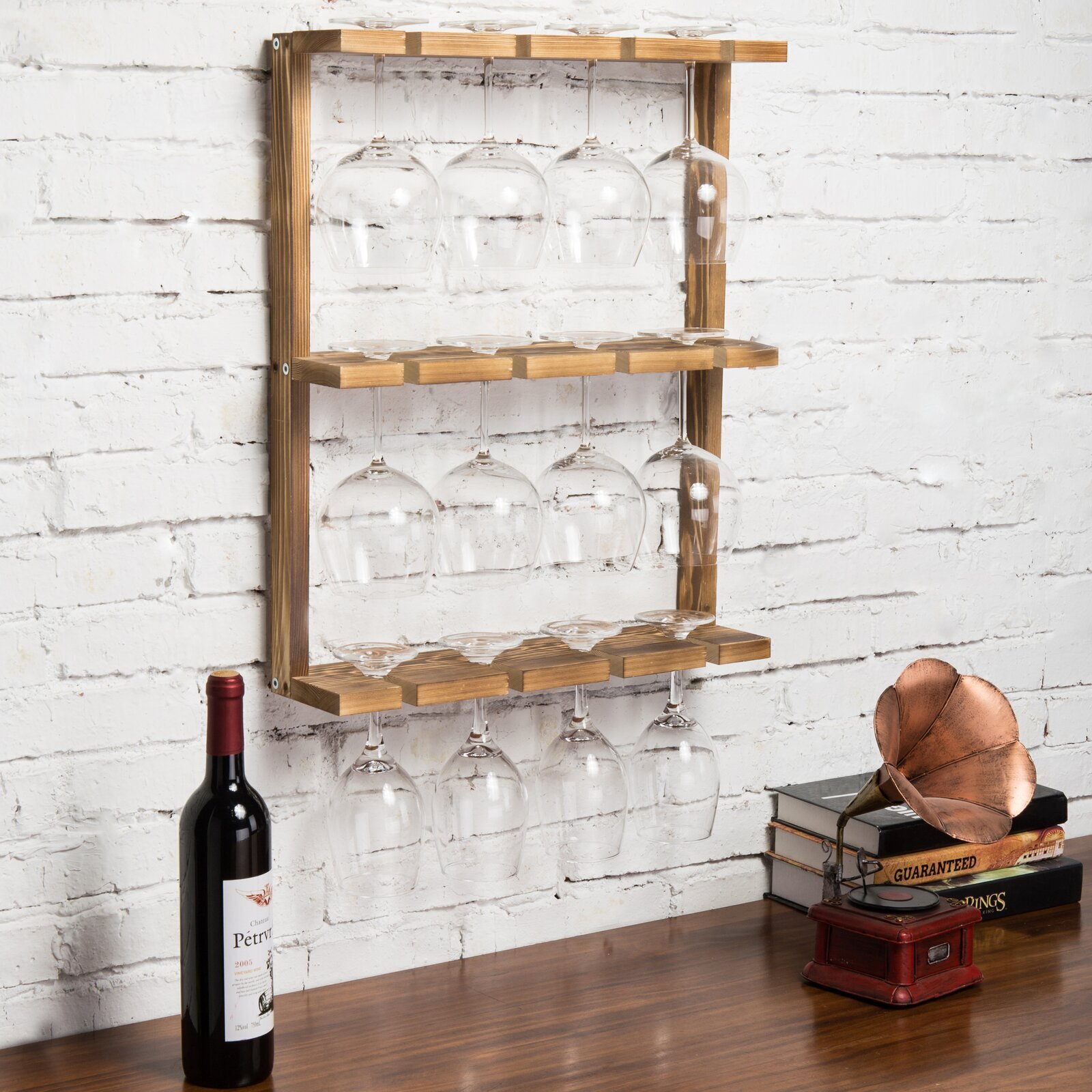 Wall-Mounted Wine Glass Racks