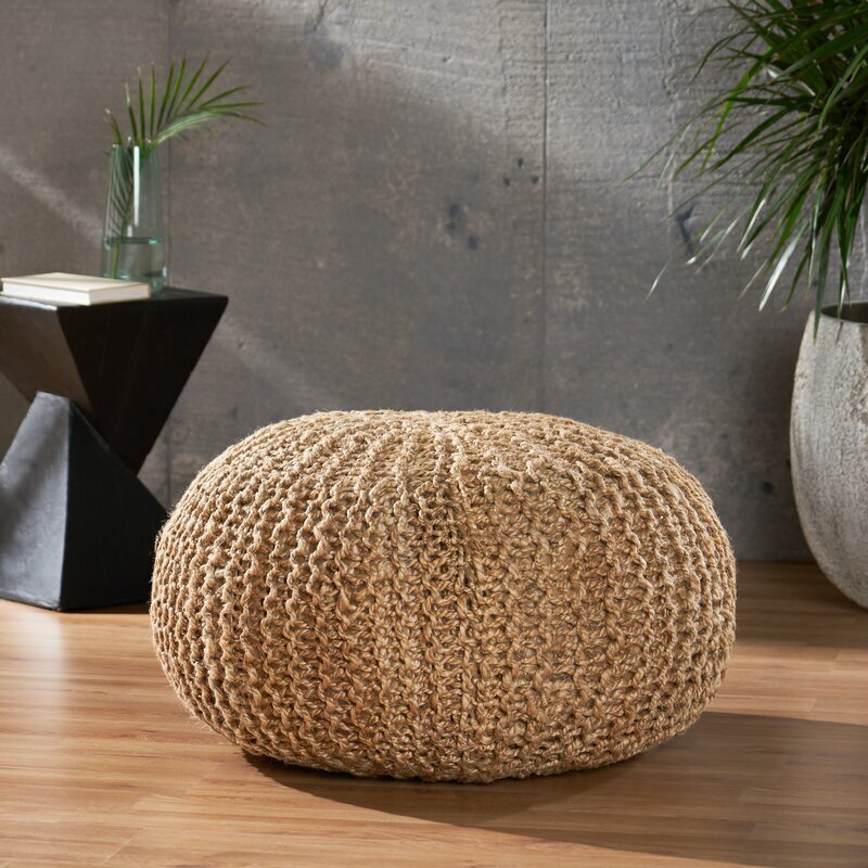 Woven Large Floor Pouf