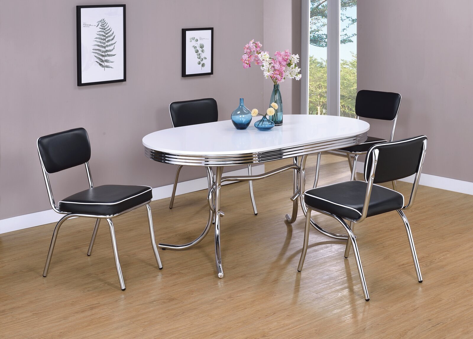 Wrought Iron Oval Dining Table And Chairs