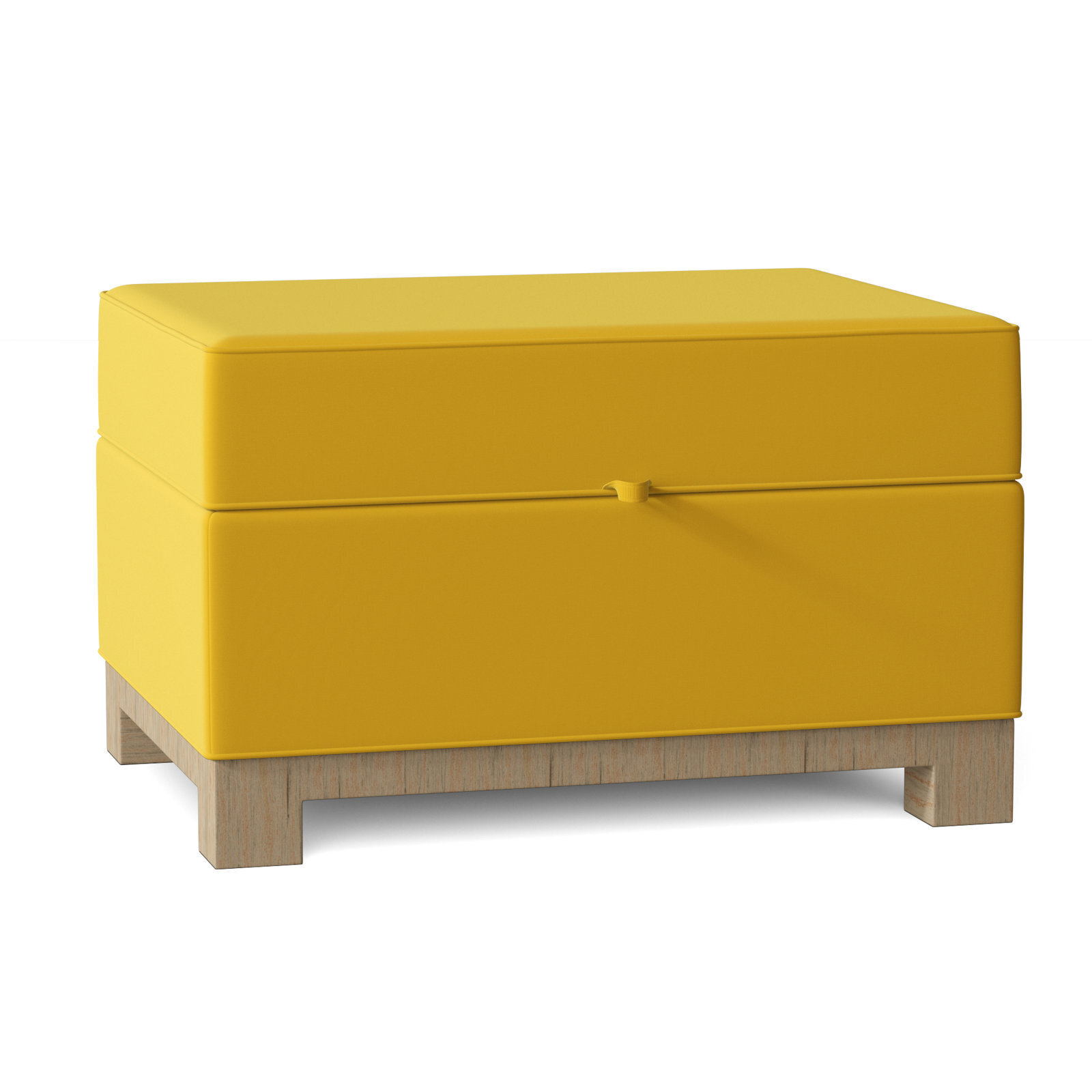 Yellow ottoman with storage