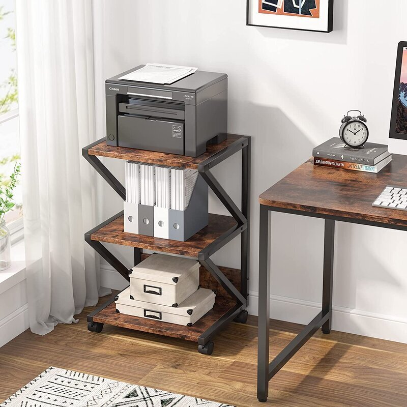Zigzag Wood Printer Cabinet