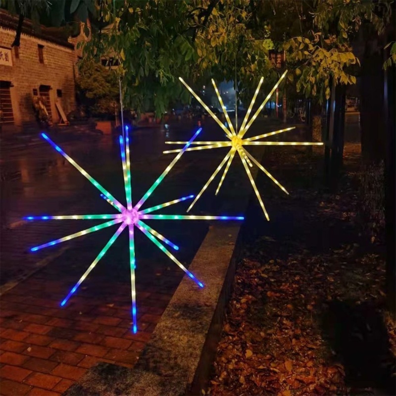 10.2'' Battery Powered Integrated LED Color Changing Outdoor Hanging Light Hanging Firework Lights