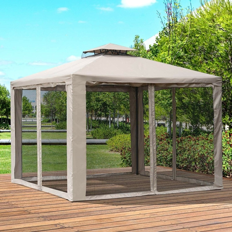 10 Ft. W x 10 Ft. D Steel Patio Gazebo