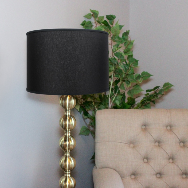 10'' H x 14'' W Linen Drum Lamp Shade ( Spider )