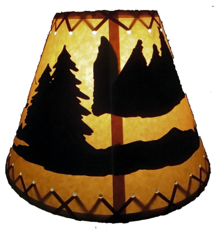 Rustic Pinecone Paper Lampshade