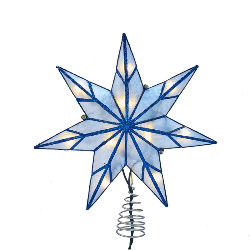 10-Light 7-Point Capiz Star Tree Topper