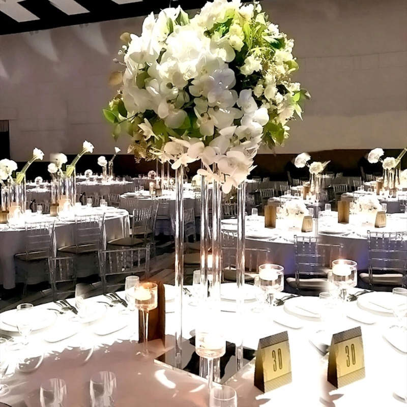 10 Pcs Acrylic Clear Flower Stand Tabletop Decor Wedding Decoration Ornament Home Decor