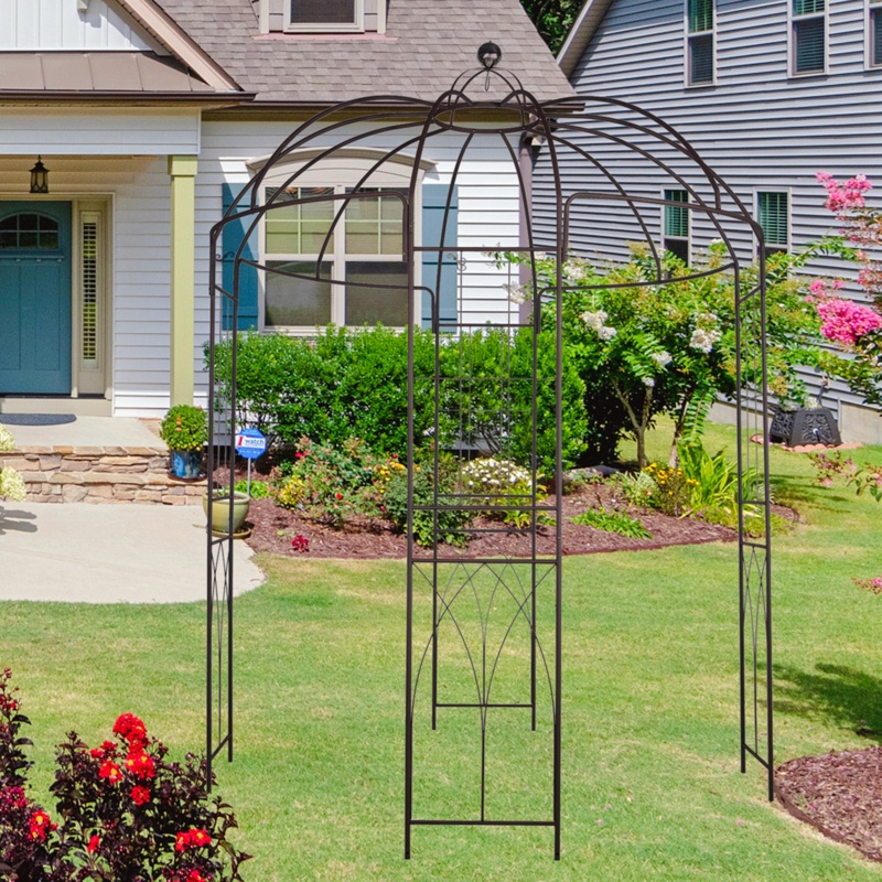 106'' H x 79'' W Iron Arched Trellis