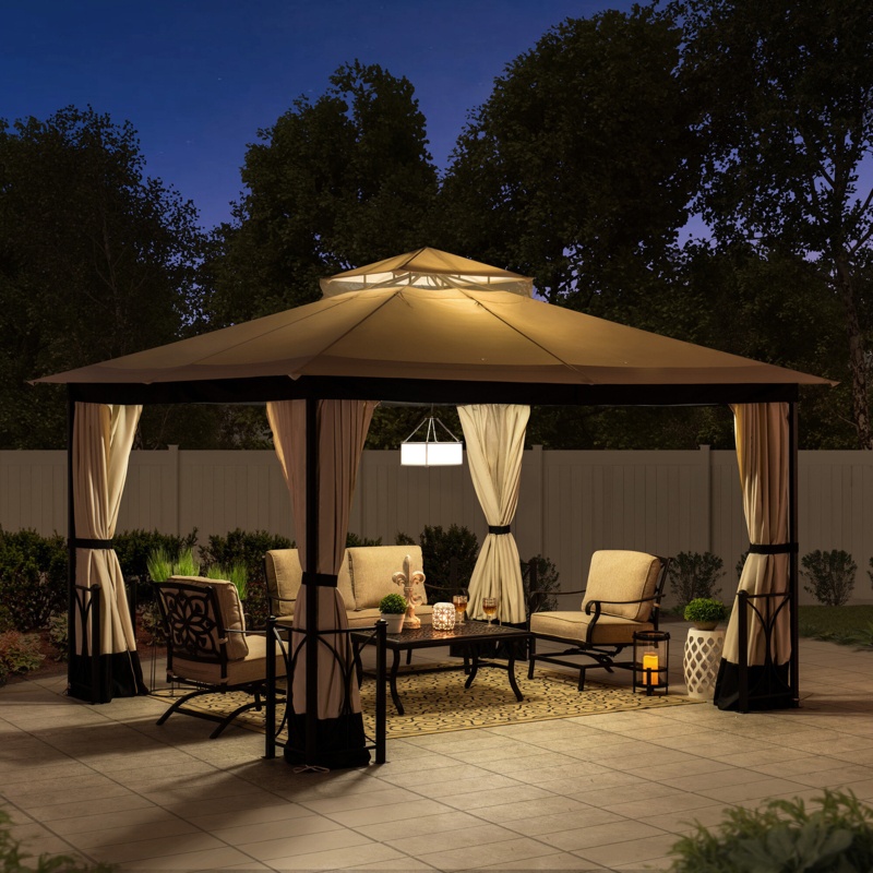 11 Ft. D Metal Patio Gazebo