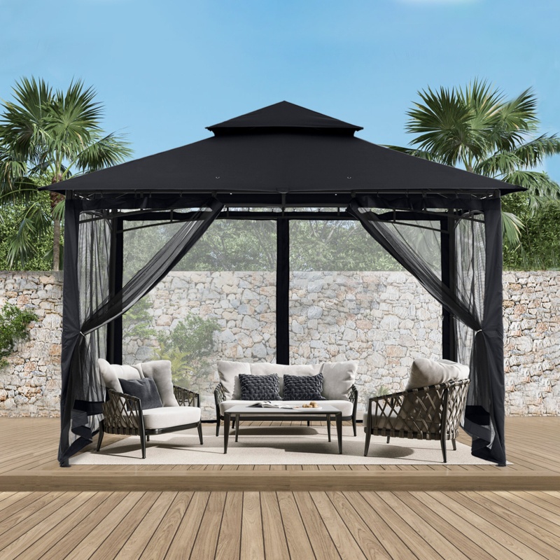 11 Ft. W x 11 Ft. D Steel Patio Gazebo