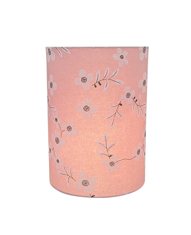 11'' H Linen Drum Lamp Shade ( Spider ) in Pink