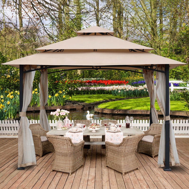 12 Ft. W x 12 Ft. D Steel Patio Gazebo