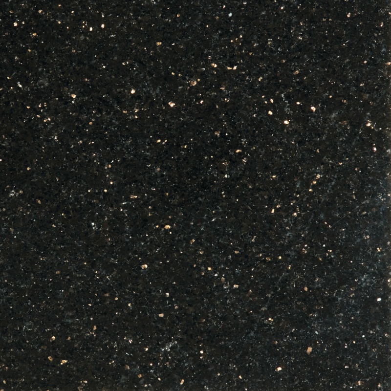 12" x 12" Polished Granite Tile Trim in Galaxy Black