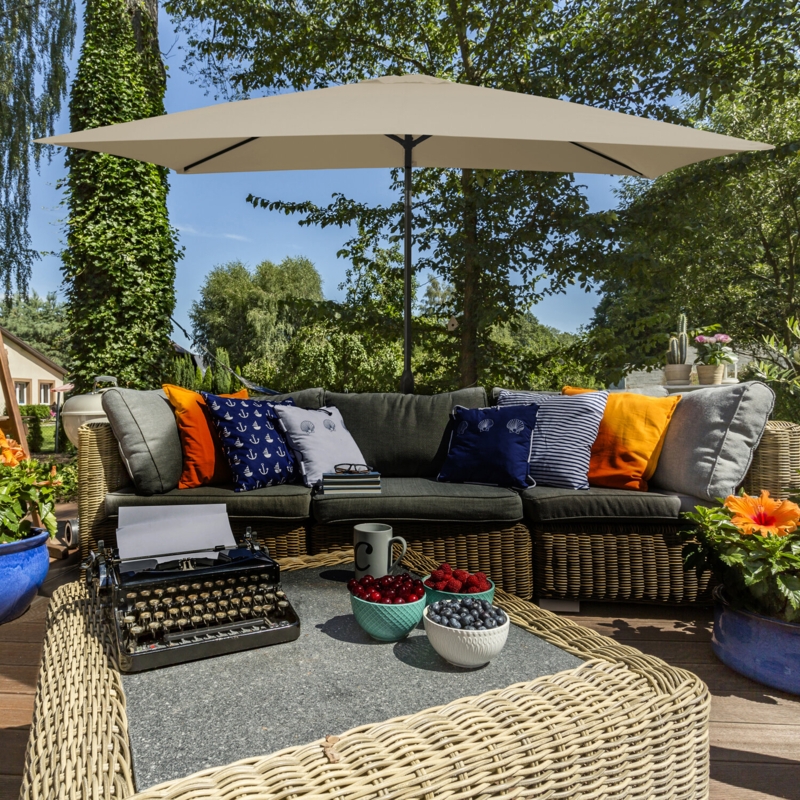 Rectangular Patio Straight Umbrella