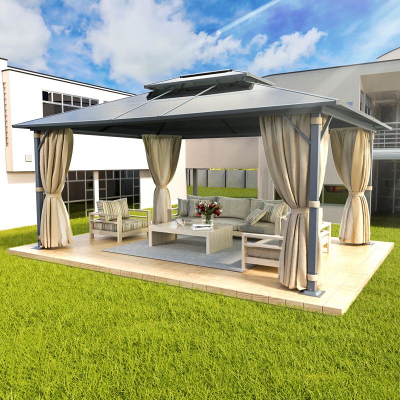 13 Ft. W x 10 Ft. D Metal Patio Gazebo