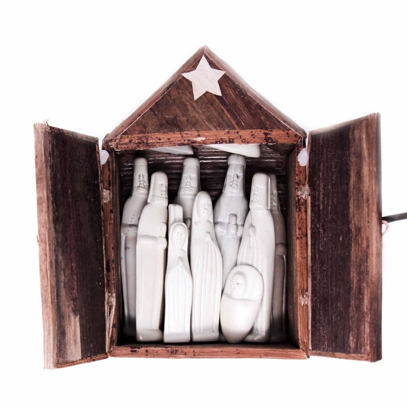 13 Piece Soapstone Nativity Set
