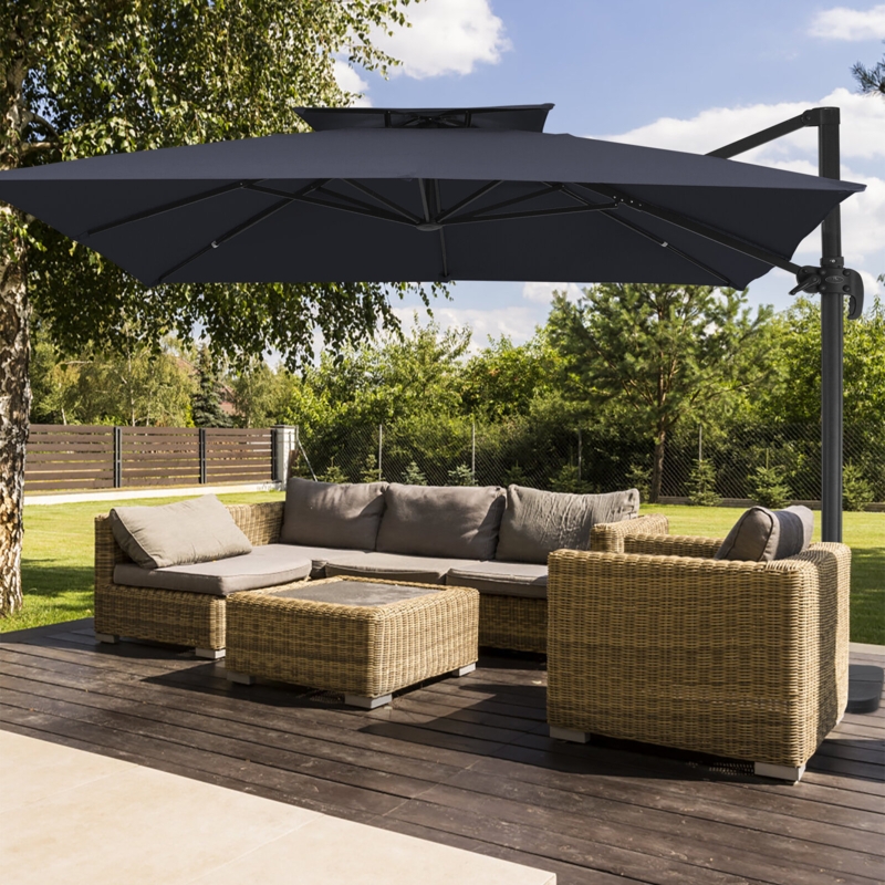Cantilever Patio Umbrella with Adjustable Heights and Angles