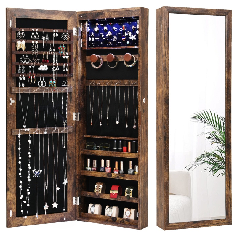 14.56'' Wide Jewelry Armoire with Mirror
