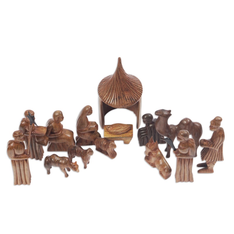 14 Piece Jesus and the Kings Wood Nativity Scene